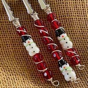 Snowman Roach Clip, Long Nail Assist, ATM Helper, Jewelry Assist, Gas Buddy